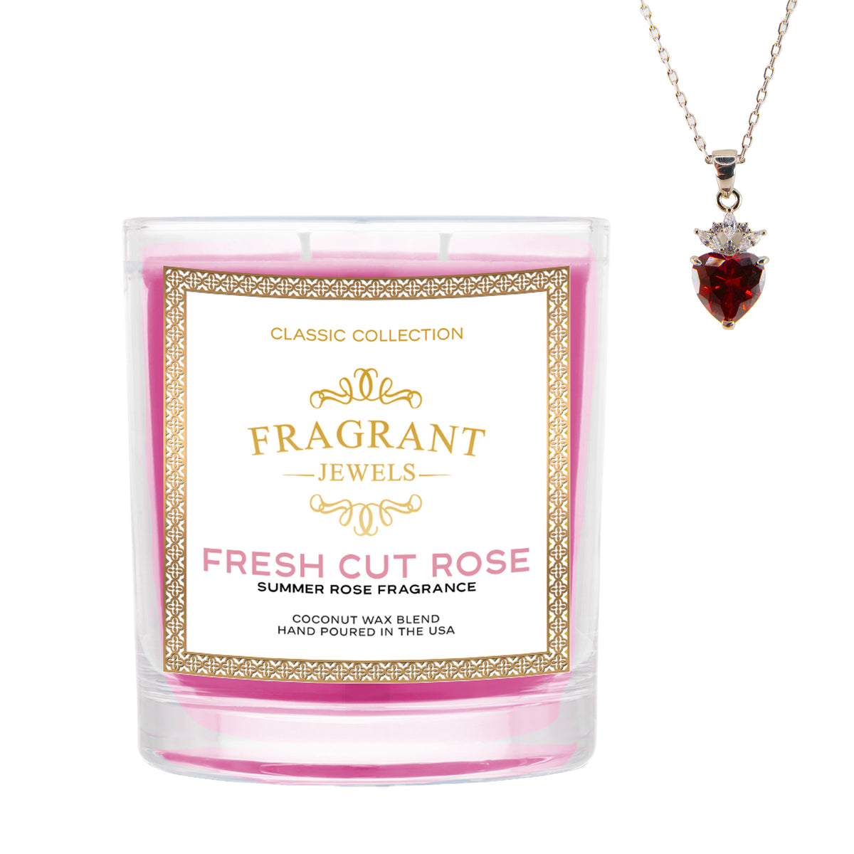 Fresh Cut Rose - Jewel Candle