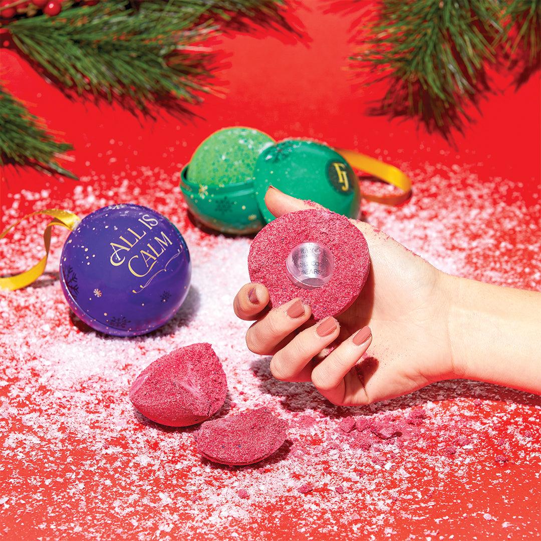 All is Calm - Holiday Satin Collection - Candle and Bath Bomb Set