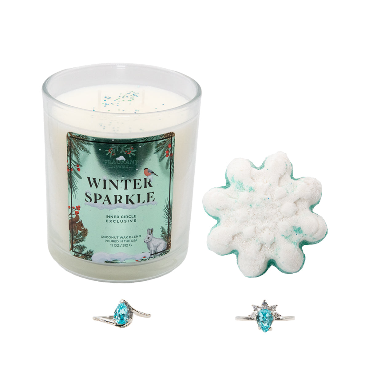 Winter Sparkle - Candle and Bath Bomb Set