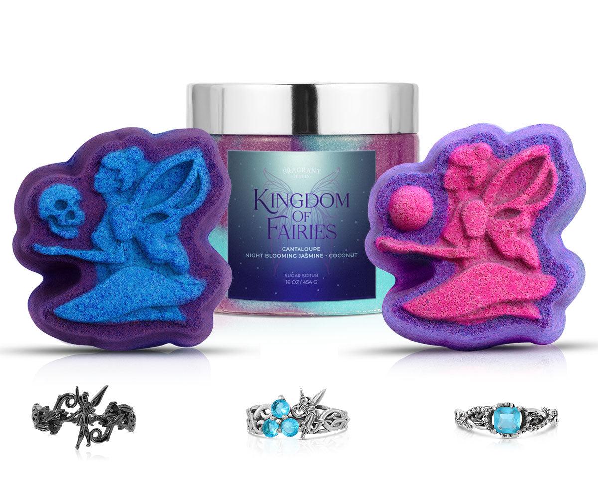 Kingdom of Fairies - Bath Bomb and Body Scrub 3-Piece Set