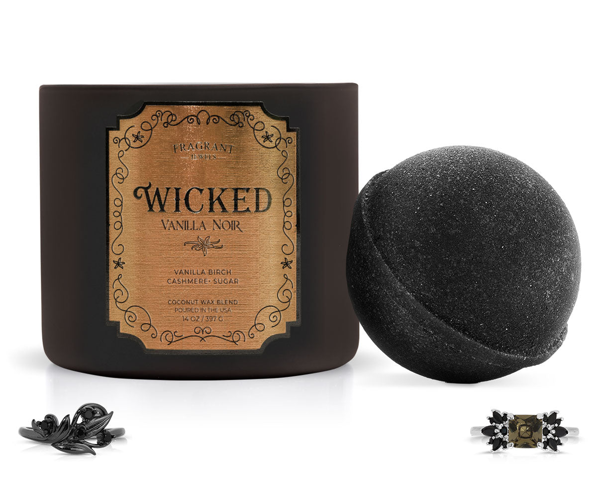 Wicked Vanilla Noir - Candle and Bath Bomb Set