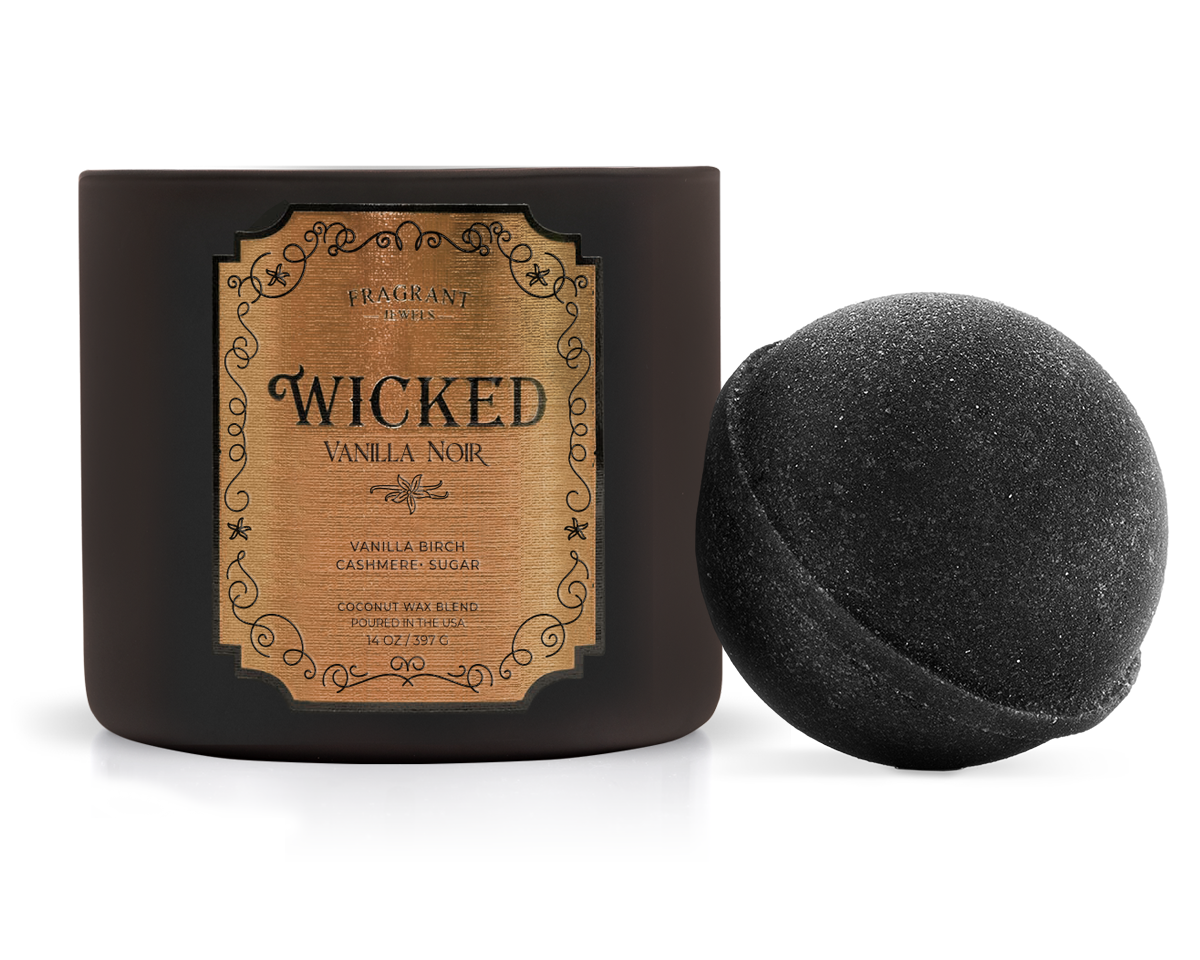 Wicked Vanilla Noir - Candle and Bath Bomb Set (without Jewelry)
