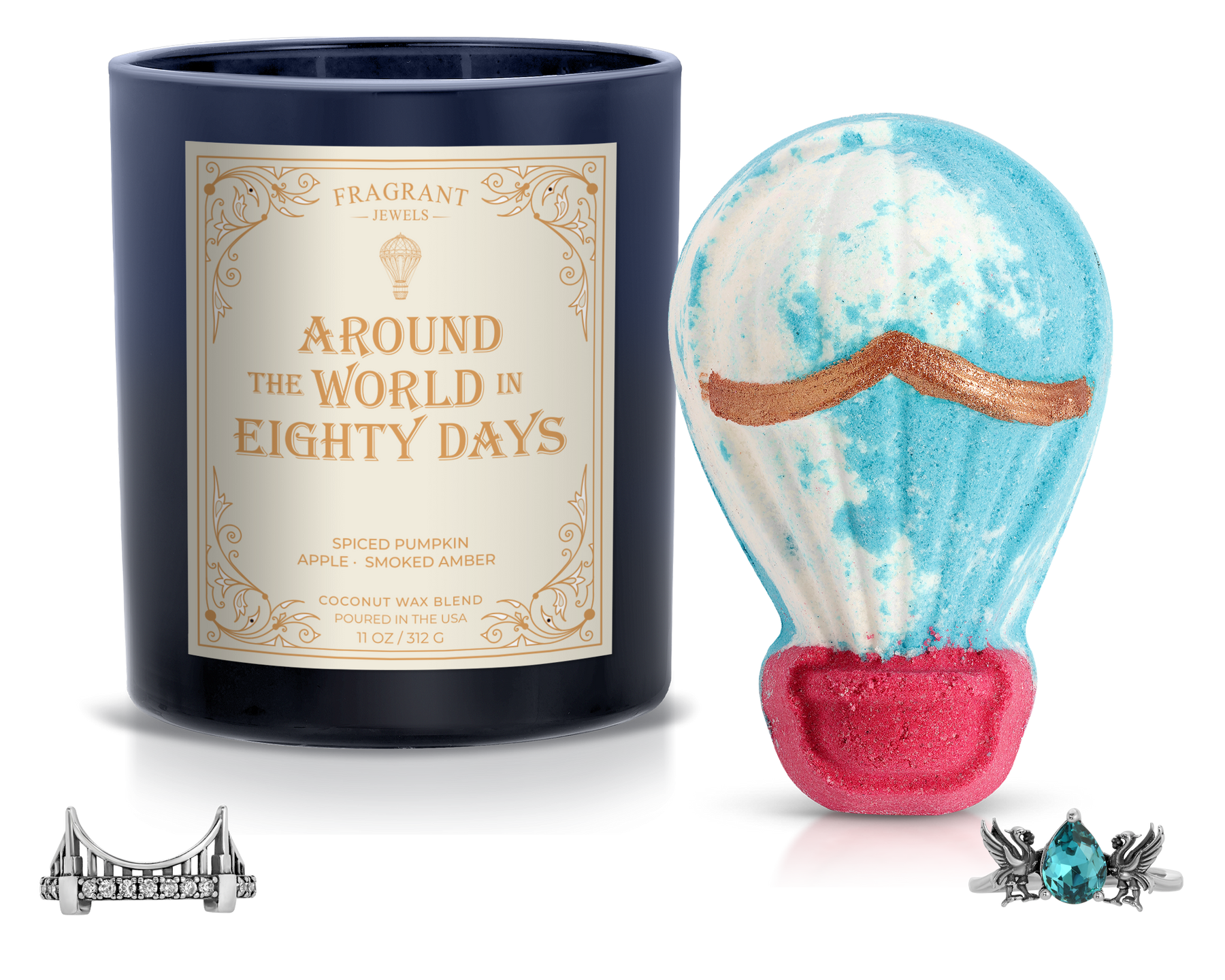 Around the World in 80 Days - Candle and Bath Bomb Set - Monthly Box