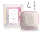 April Diamond Birthstone Charm - Candle and Bath Bomb Set