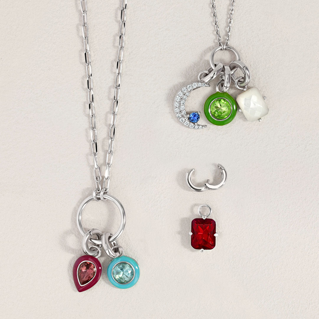 July Ruby Birthstone Charm - Candle and Bath Bomb Set