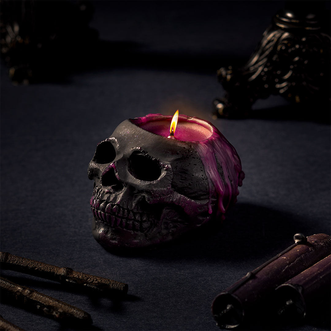 Weeping Skull Pillar Candle -  Limited Edition Deep Sleep Collection