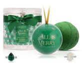 All is Merry - Holiday Satin Collection - Candle and Bath Bomb Set