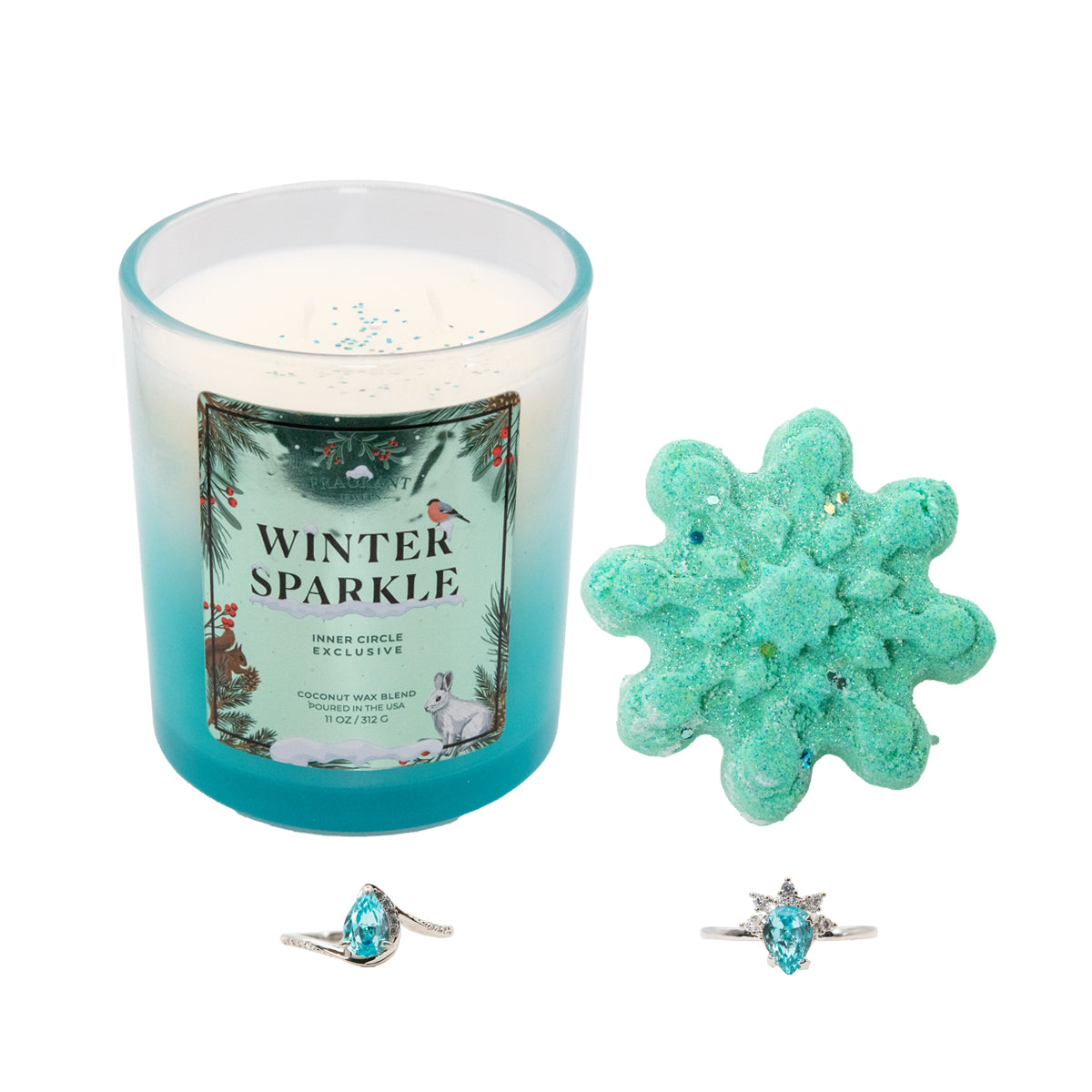Winter Sparkle - Candle and Bath Bomb Set - Subscription Box