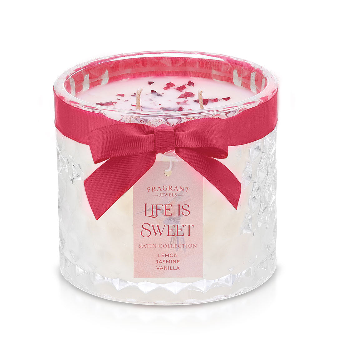 Life is Sweet - Satin Collection - Candle and Bath Bomb Set