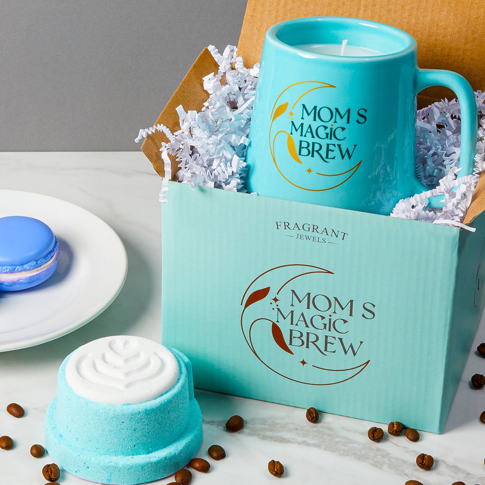 Mom Magic - "Mom's Magic Brew" - Jewel Candle and Bath Bomb Set