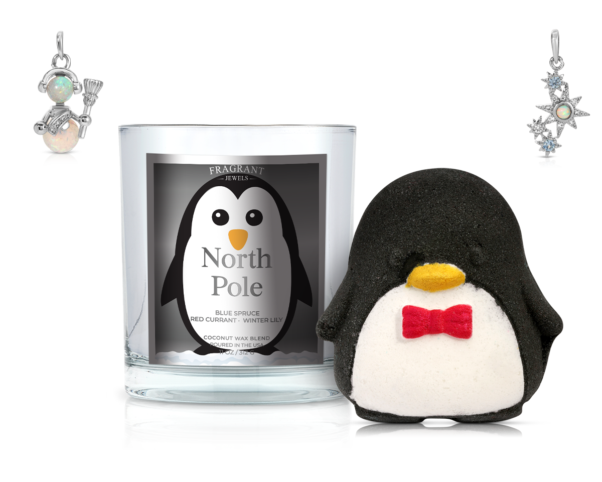 North Pole- Candle and Bath Bomb Set