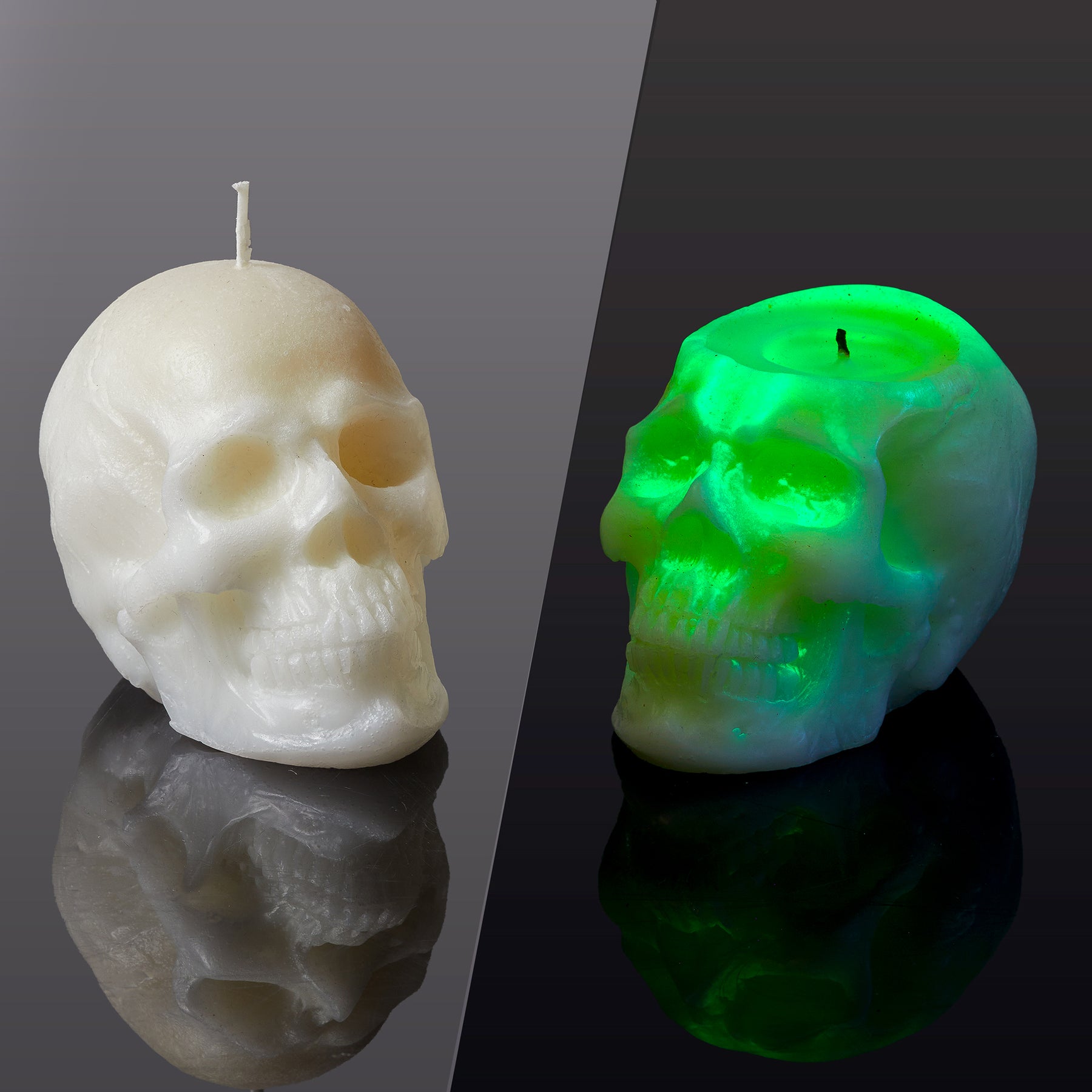 Glow Skull Pillar Candle (without Jewelry)