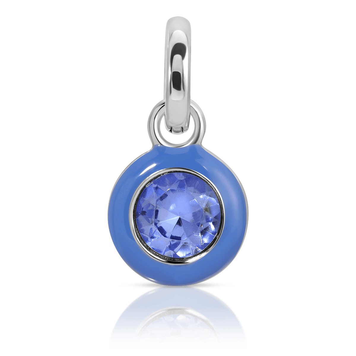 September Sapphire Birthstone Charm - Round