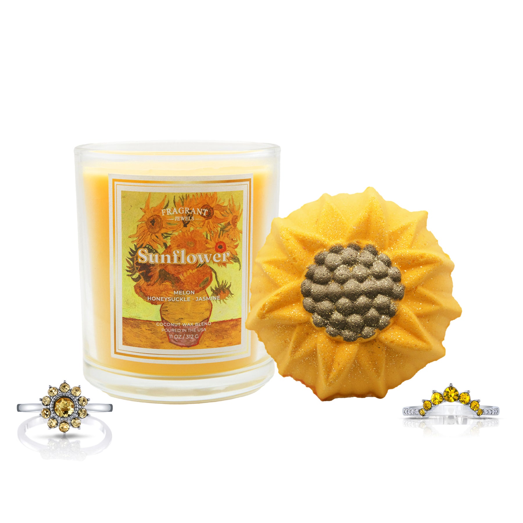 Sunflower - Candle and Bath Bomb Set