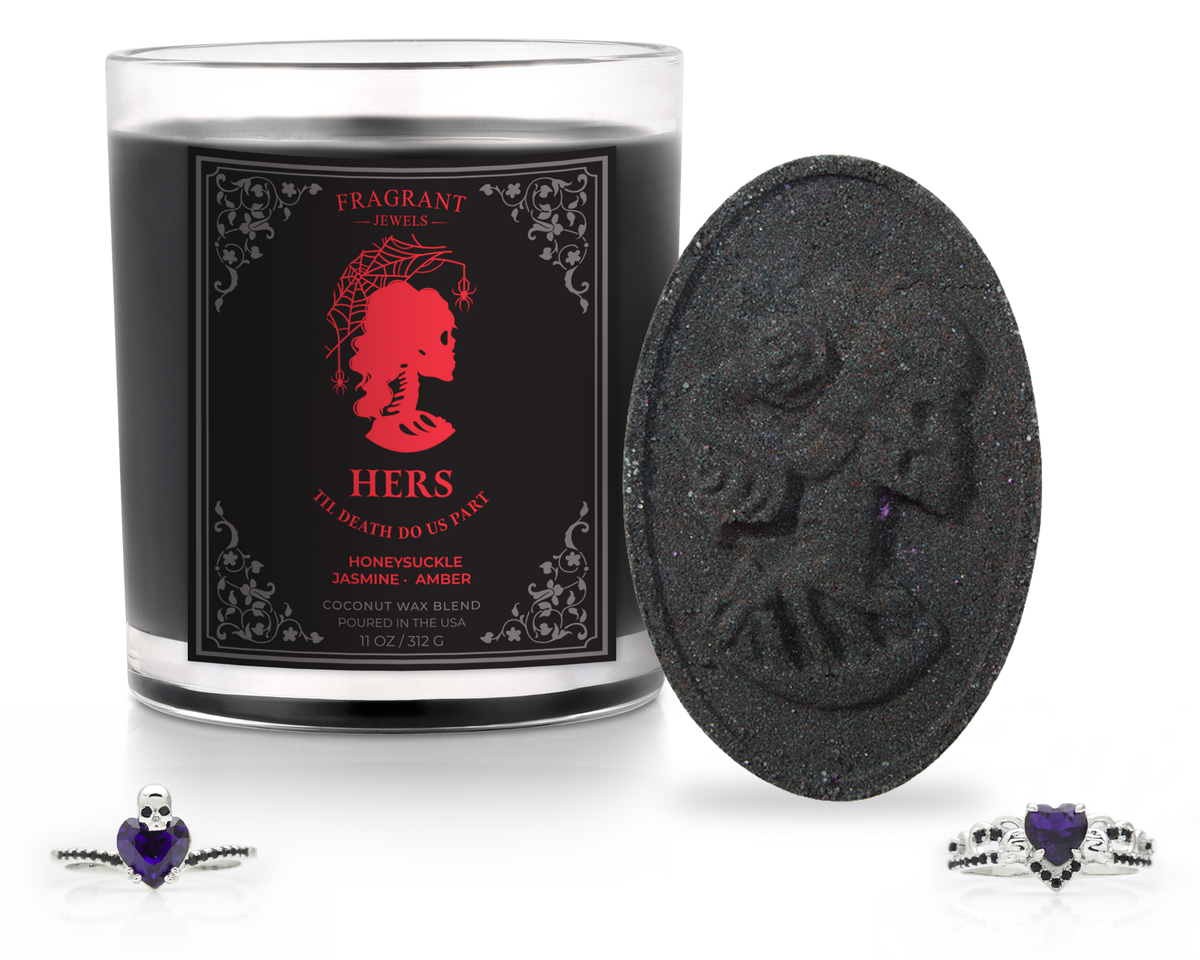 Hers - Til Death Do Us Part - Candle & Bath Bomb Bundle