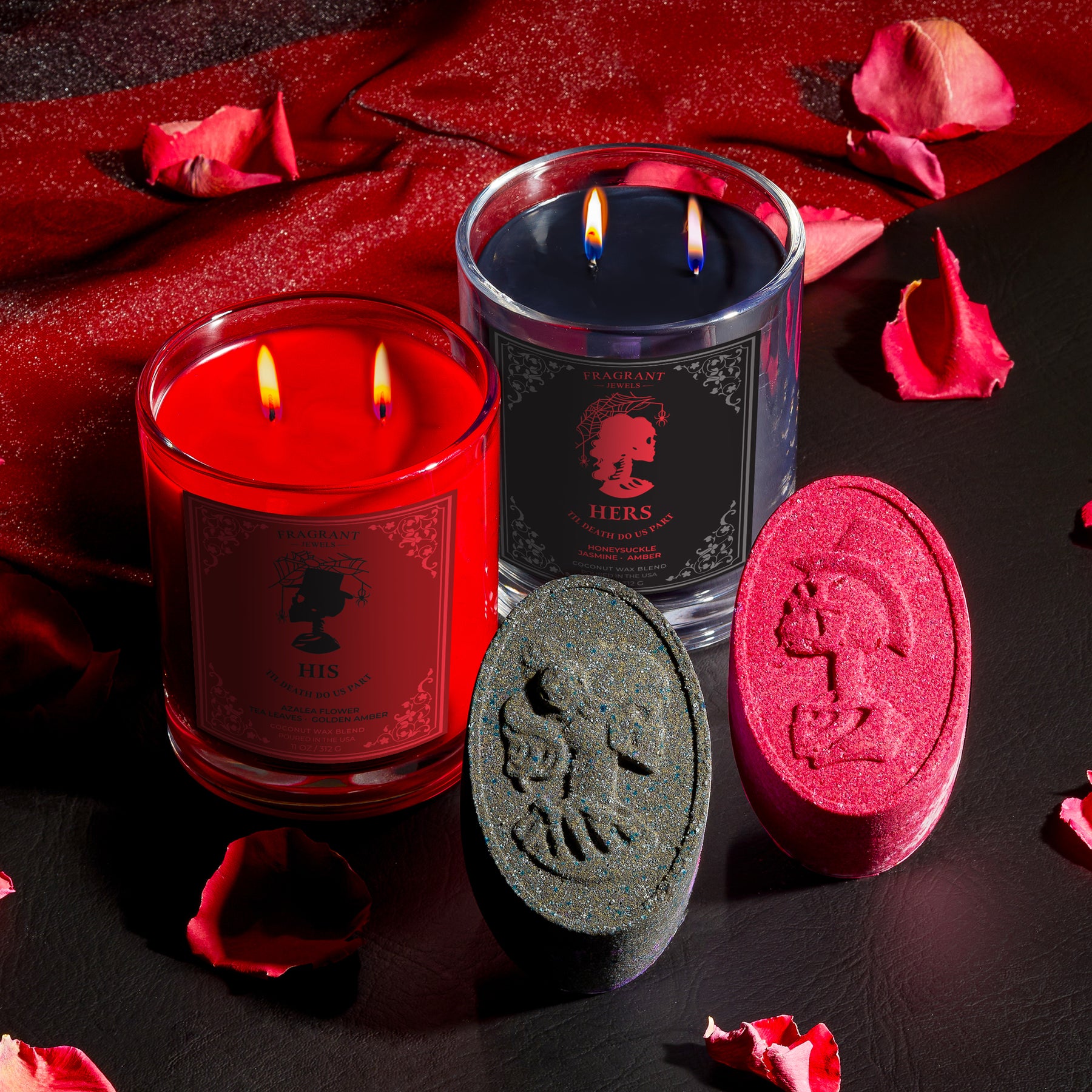 His - Til Death Do Us Part - Candle & Bath Bomb Bundle