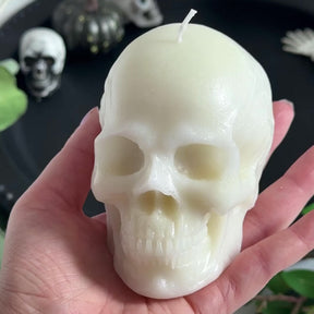 Glow Skull Pillar Candle