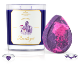 Amethyst - February Birthstone Collection - Candle and Bath Bomb Set