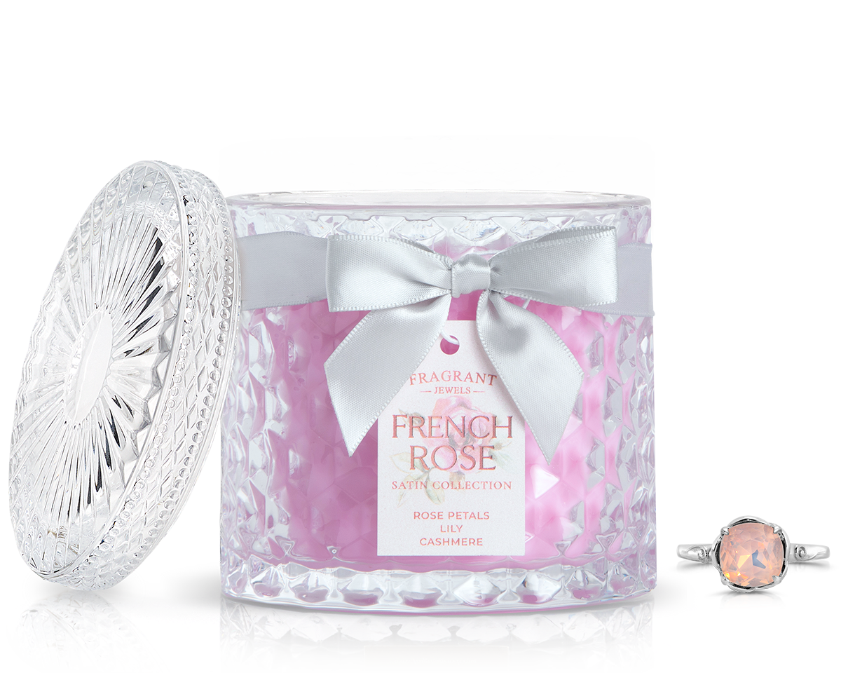French Rose - Satin Collection - Jewel Candle