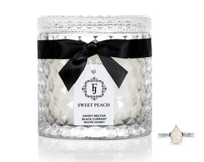 Sweet Peach - Black Satin Collection - Jewel Candle