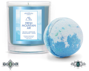 Fresh Mountain Air - Candle and Bath Bomb Set