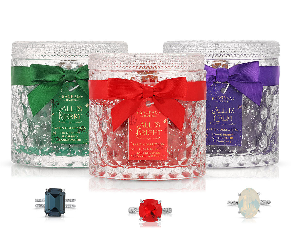 Holiday Satin Collection - Jewel Candle Trio