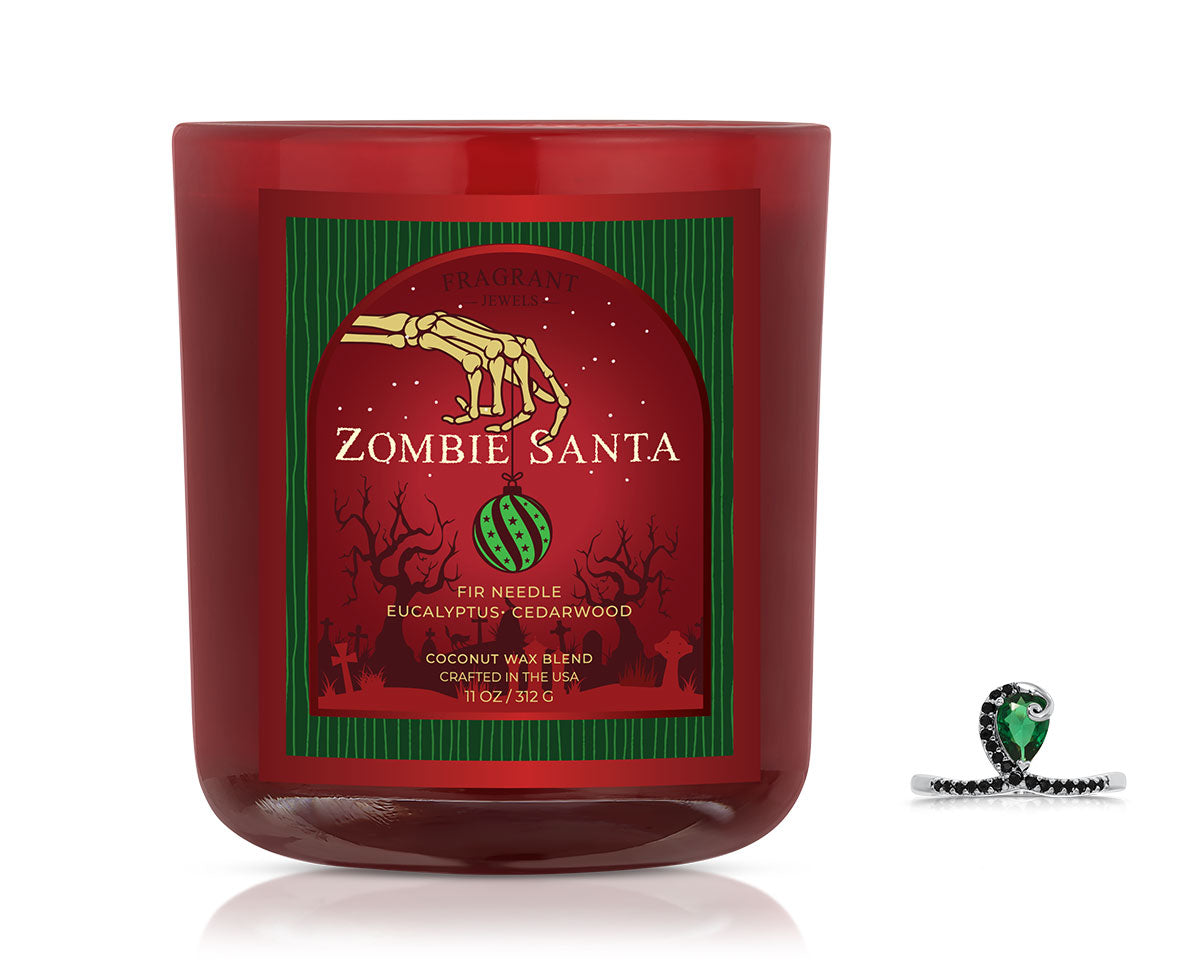 Zombie Santa - Jewel Candle