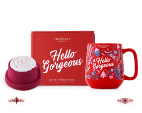 Cafe FJ: Peppermint Twist - Hello Gorgeous - Candle and Bath Bomb Set