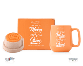 Cafe FJ: Pumpkin Spice Latte - Makes Your Soul Shine - Candle and Bath Bomb Set